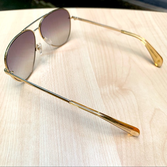 RAG & BONE stunning GOLD AVIATORS metal frames gradient mirrored lens NEW + case - Picture 5 of 8